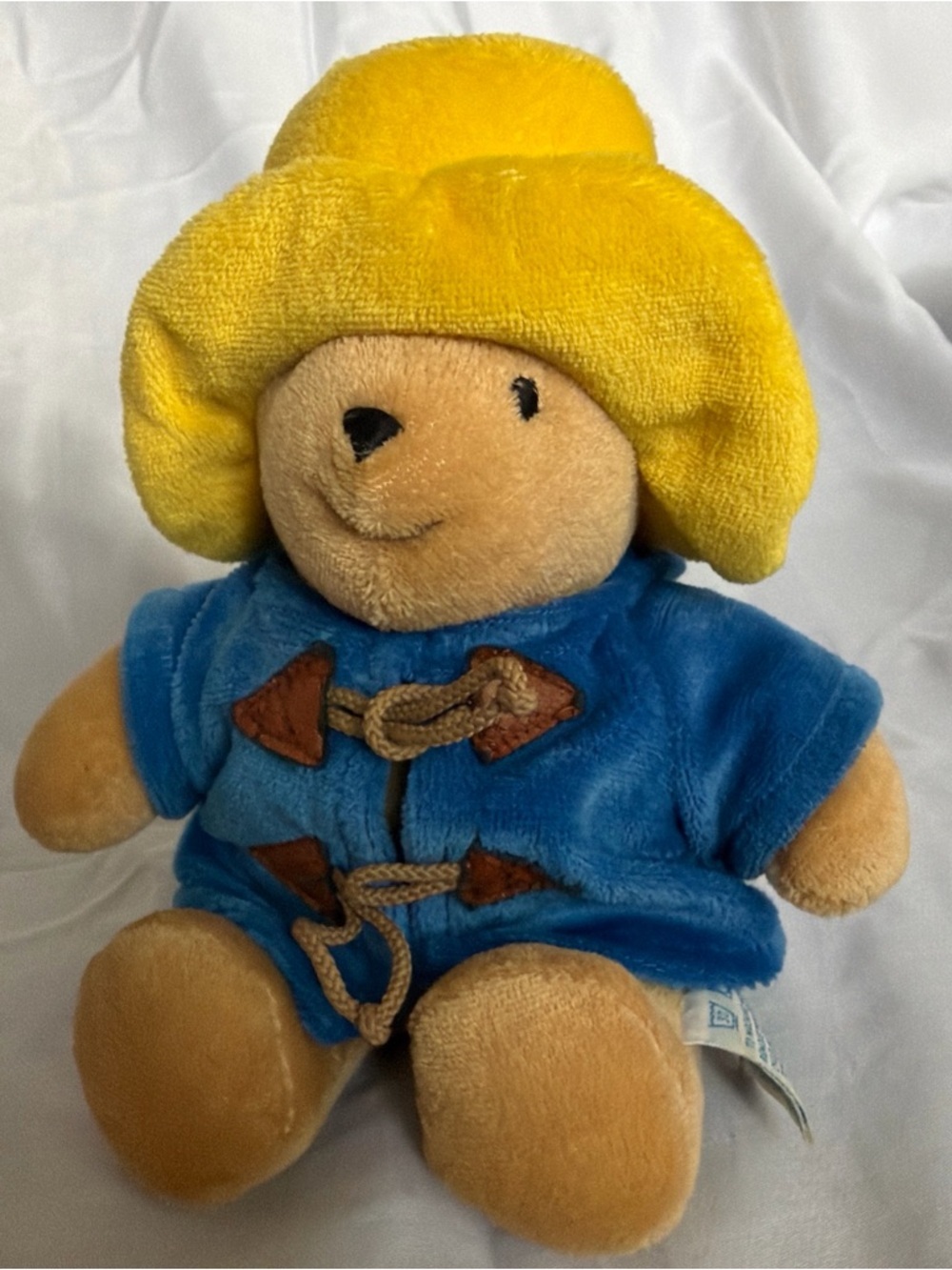 Plush Bear in Blue Coat with Yellow Hat - Soft Cuddly Toy - Picture 4 of 7